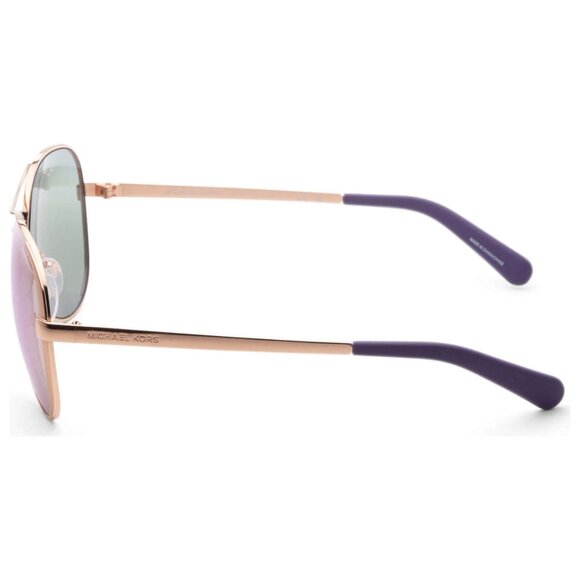 Share Michael Kors MK5004 Chelsea Aviator Sunglasses Rose Gold w/Purple Mirror 1 main image 10